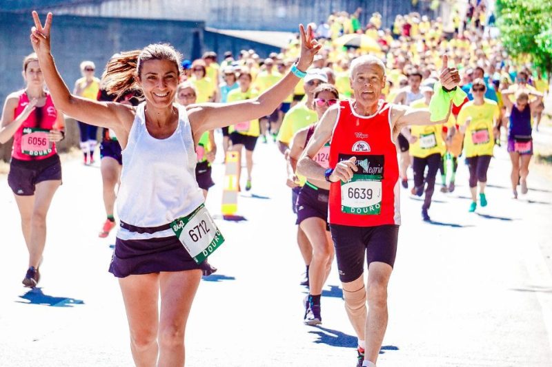 Women running a 5k race.