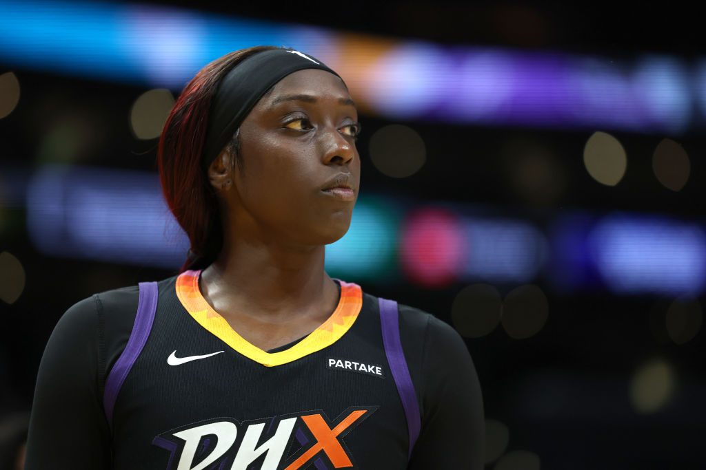 LOS ANGELES, CALIFORNIA - JULY 07: Kahleah Copper #2 of the Phoenix Mercury looks on during the second half of a game against the Los Angeles Sparks at Crypto.com Arena on July 07, 2024 in Los Angeles, California. NOTE TO USER: User expressly acknowledges and agrees that, by downloading and or using this photograph, user is consenting to the terms and conditions of the Getty Images License Agreement. (Photo by Katharine Lotze/Getty Images)