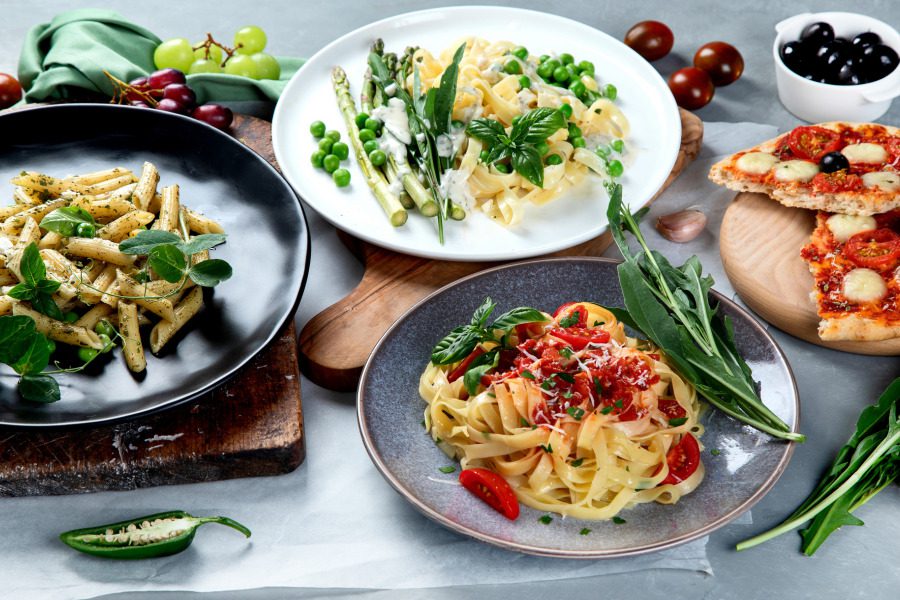 An array of Italian pastas