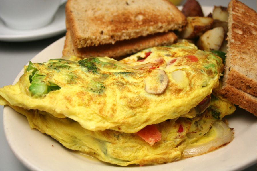 A veggie omelet