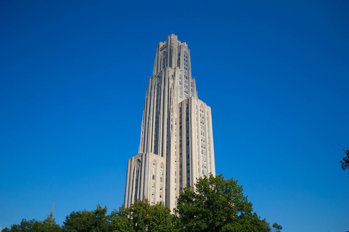 The Cathedral of Learning in Pittsburgh. 