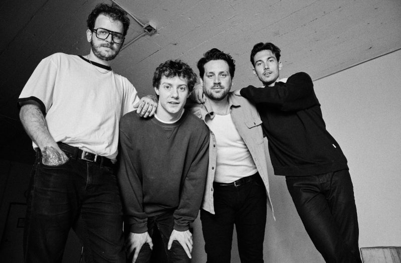 Black and white photo of the band Grayscale.