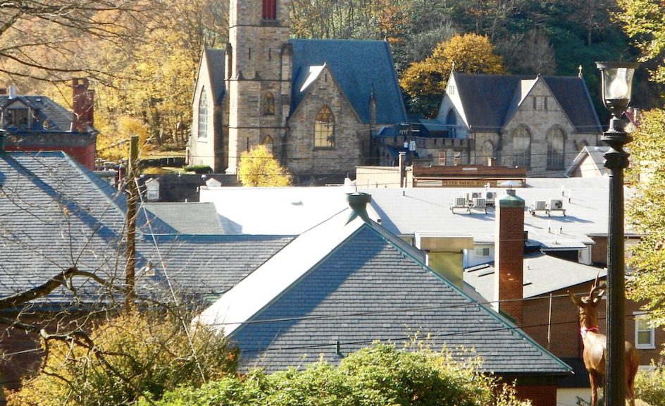 Jim Thorpe is in the mountains of northeastern Pennsylvania