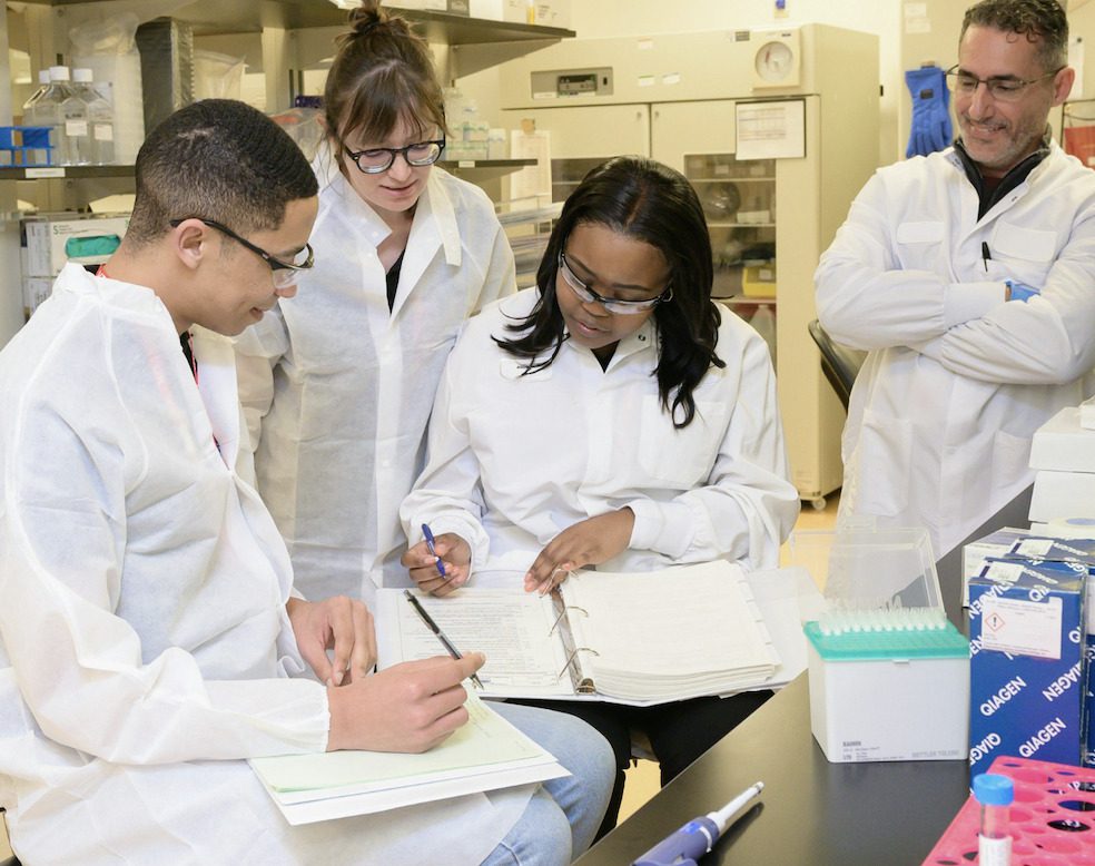 folks working in a lab