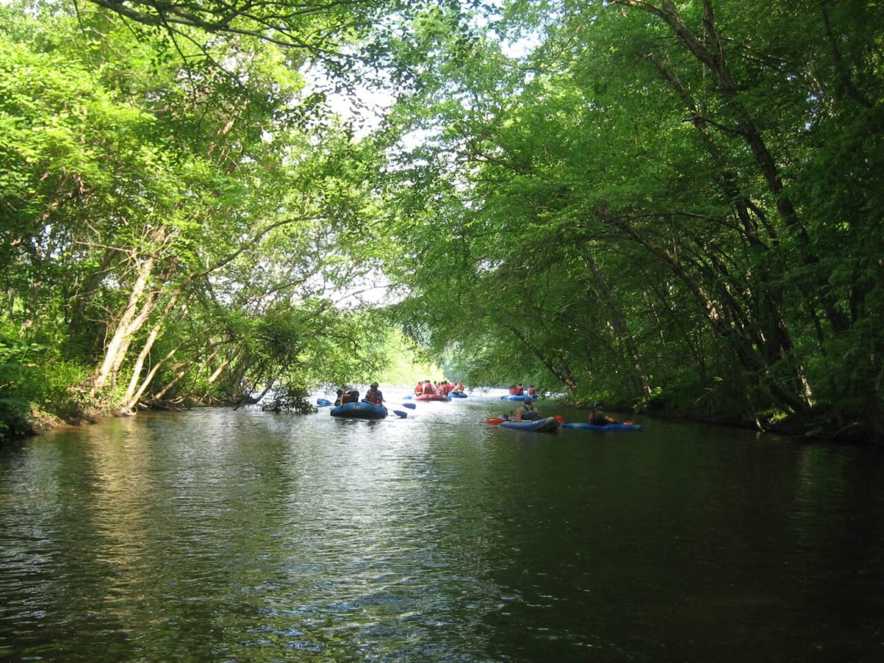 folks enjoying the lehigh river 