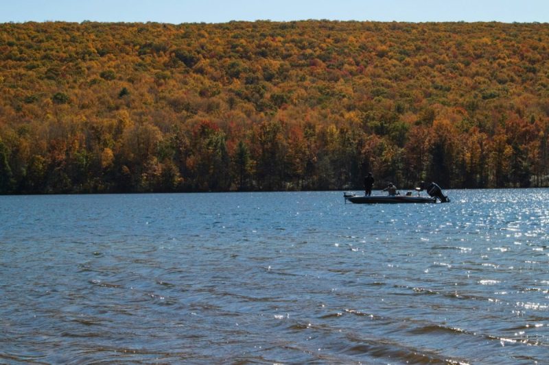 people on a fishing boat in the middle of a body of water