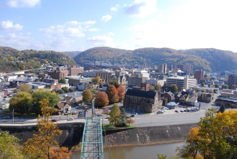an aerial view of johnstown, pennsylvania