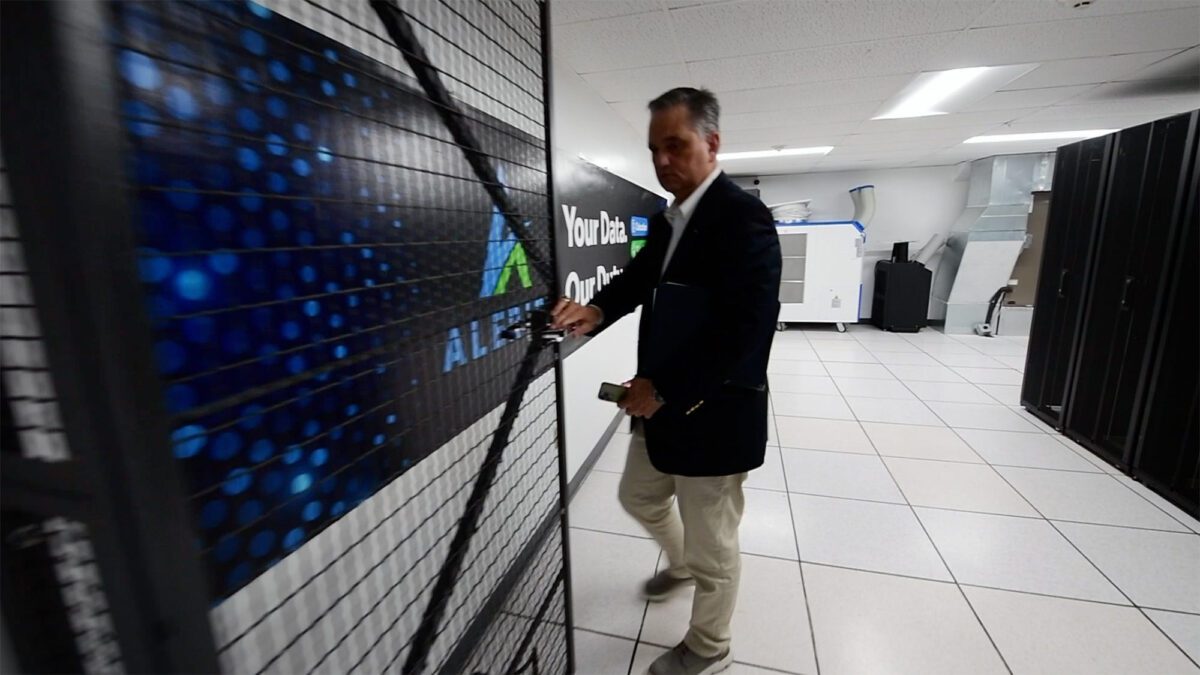 a mantrap from the Alerify data center