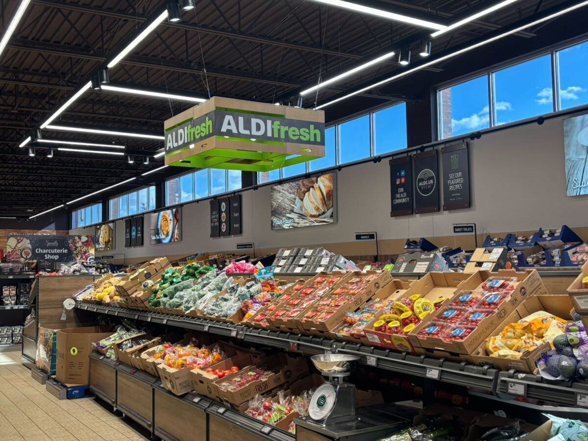 Inside an Aldi market