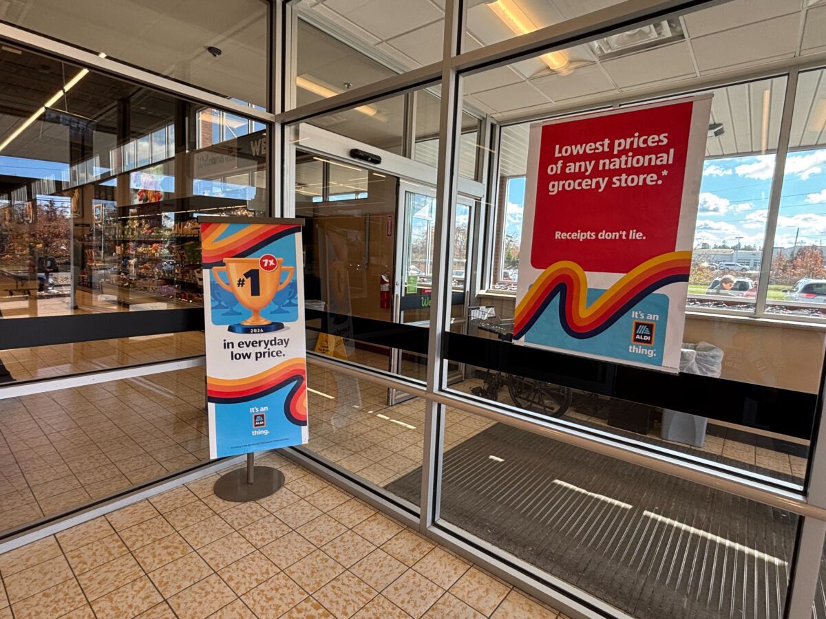 Inside an Aldi market