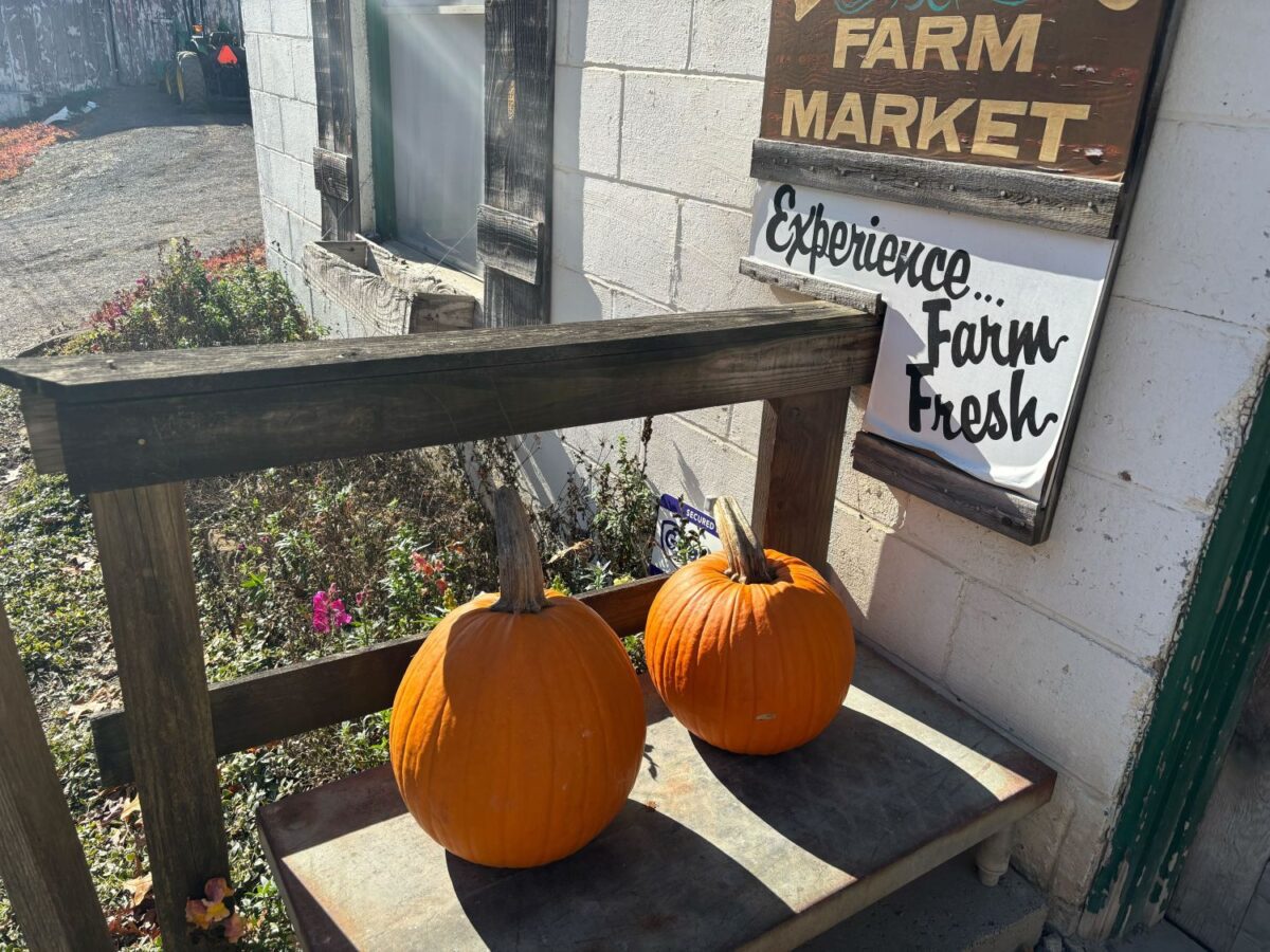 Outside a small farm market